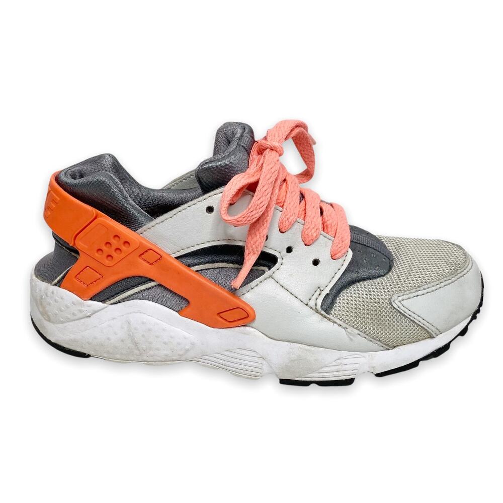 Girls' Nike Air Huarache Run Pure Platinum Lava GS Running 4.5 Youth